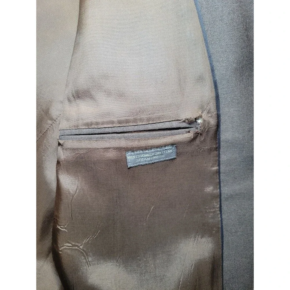Vintage Levi Strauss Co Business Class Suit 2 Button Brown 46R Mens Blazer Coat‎